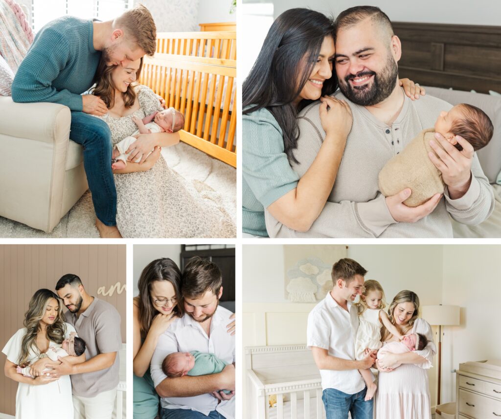 Cozy Cradle poses for lifestyle newborn sessions